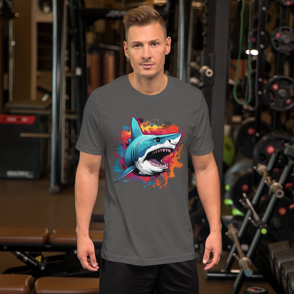 Men's Psychedelic Shark 100% Cotton T-shirt (sizes up to 4x) - Ruppy's Creations