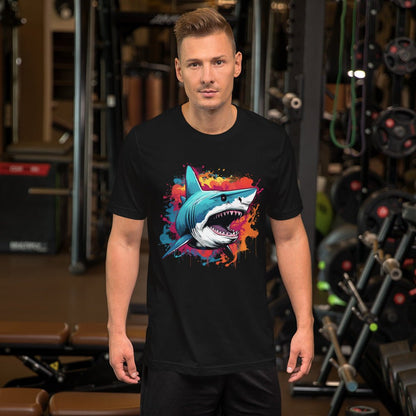 Men's Psychedelic Shark 100% Cotton T-shirt (sizes up to 4x) - Ruppy's Creations