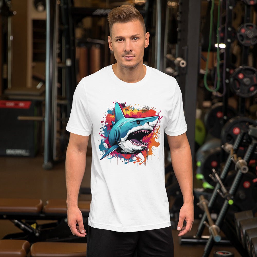 Men's Psychedelic Shark 100% Cotton T-shirt (sizes up to 4x) - Ruppy's Creations