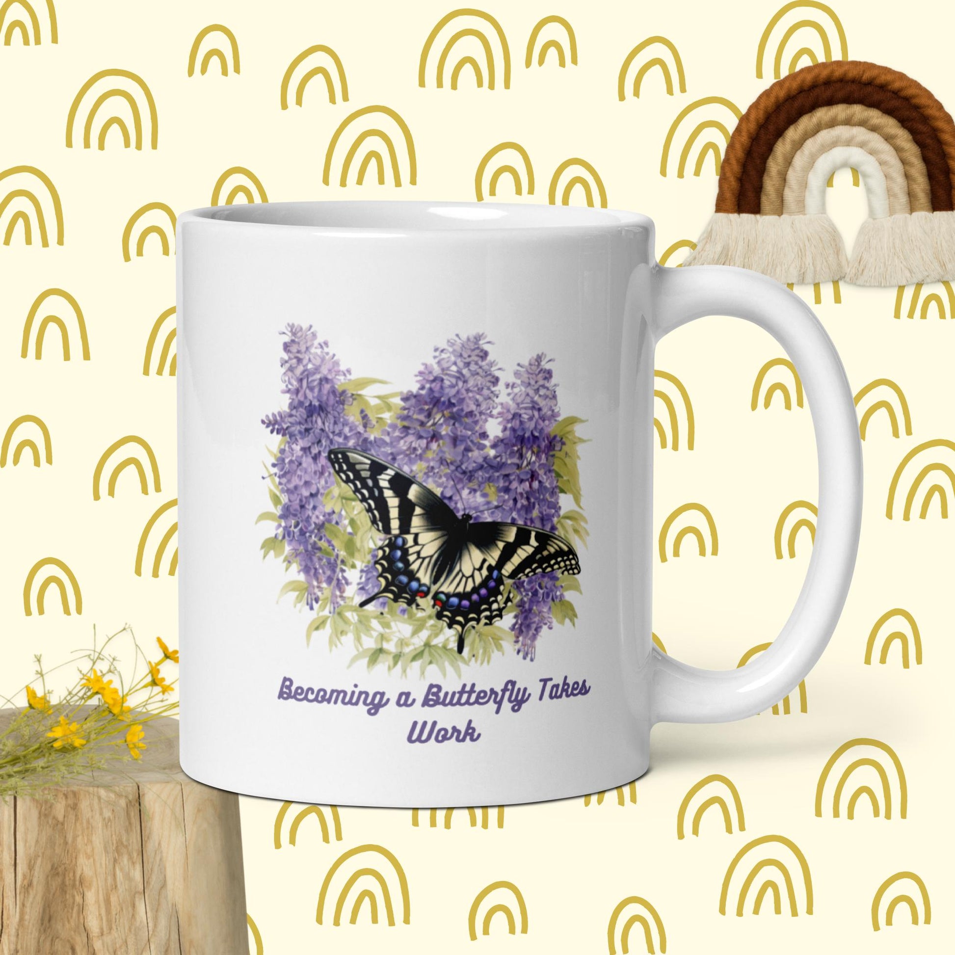 butterfly coffee mug