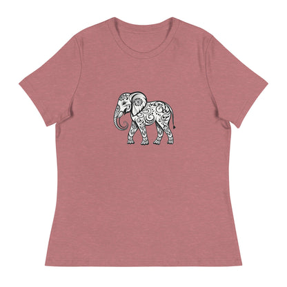 Women's Elephant Relaxed T-Shirt - Ruppy's Creations