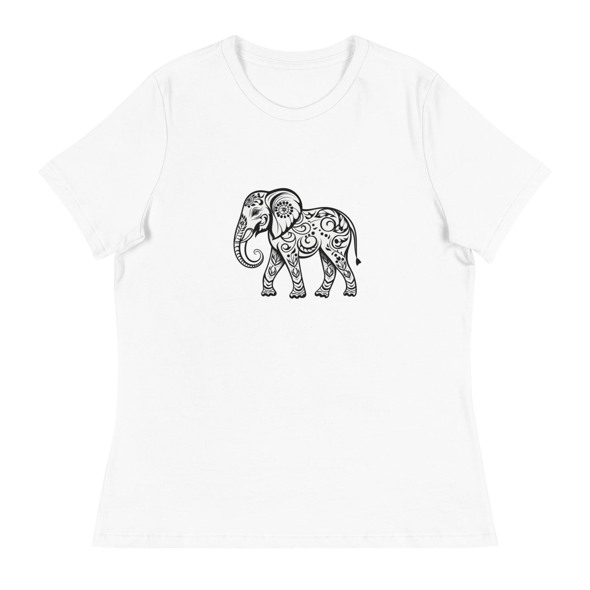 Women's Elephant Relaxed T-Shirt - Ruppy's Creations